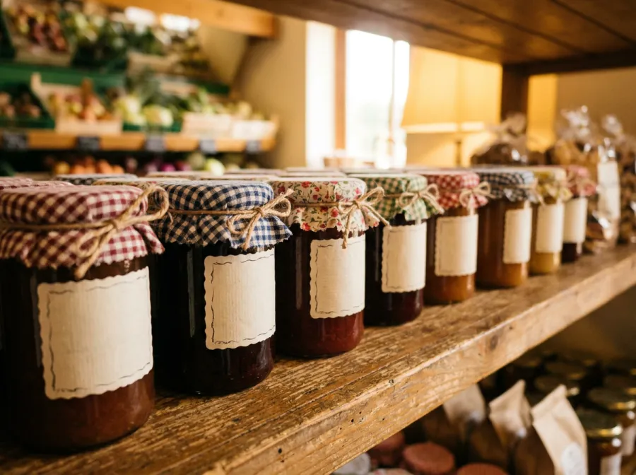 Selbstgemachte Marmeladen im Hofladen